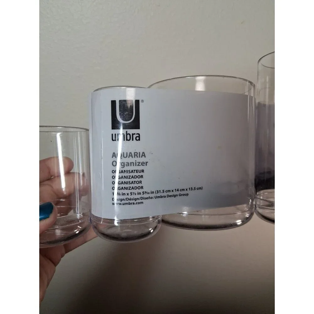 NWT Umbra Organizer Bathroom Cosmetics Clear Acrylic